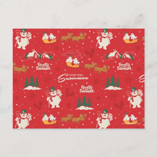 Frosty: het favoriete sneeuwmanpatroon van iederee feestdagenkaart (Voorkant)