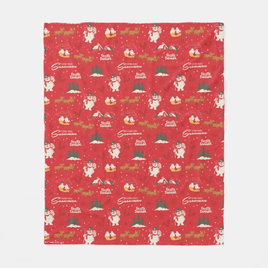 Frosty: het favoriete sneeuwmanpatroon van iederee fleece deken (Voorkant)