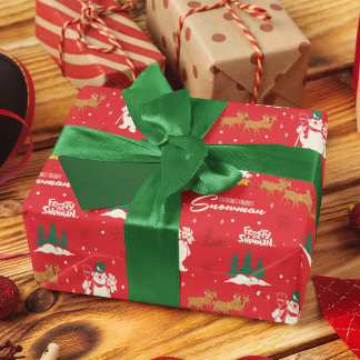 Frosty: het favoriete sneeuwmanpatroon van iederee inpakpapier vel