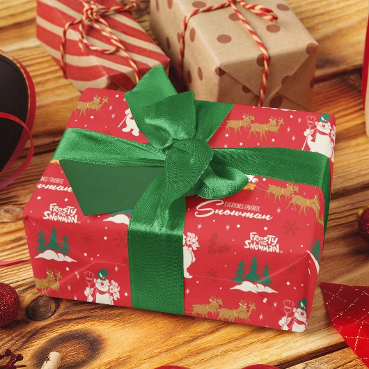 Frosty: het favoriete sneeuwmanpatroon van iederee inpakpapier vel