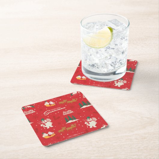 Frosty: het favoriete sneeuwmanpatroon van iederee kartonnen onderzetters (Insitu)