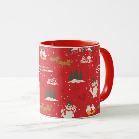 Frosty: het favoriete sneeuwmanpatroon van iederee mok (Voorkant rechts)