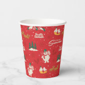 Frosty: het favoriete sneeuwmanpatroon van iederee papieren bekers (Achterkant)