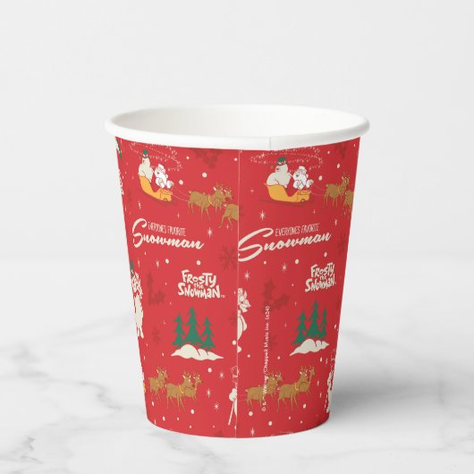 Frosty: het favoriete sneeuwmanpatroon van iederee papieren bekers (Rechts)