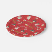 Frosty: het favoriete sneeuwmanpatroon van iederee papieren bordje (Gekanteld)