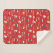 Frosty: het favoriete sneeuwmanpatroon van iederee sherpa deken (Voorkant (horizontaal))