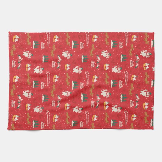 Frosty: het favoriete sneeuwmanpatroon van iederee theedoek (Horizontaal)