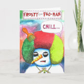 Frosty het Fro-Man Feestdagen Kaart (Voorkant)