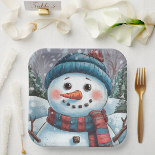 Frosty het Snowman Paper Bord