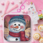 Frosty het Snowman Paper Bord (Feest)