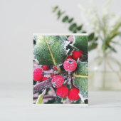 Frosty Holly Briefkaart (Staand voorkant)