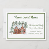 Frosty Homestead Nieuw adres Verhuizen Aankondiging (Voorkant)