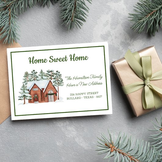 Frosty Homestead Nieuw adres Verhuizen Aankondiging