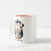 Frosty hot chocolade vriend tweekleurige koffiemok (Voorkant links)