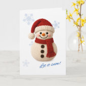 Frosty hugs & snowy smiles kaart (Gele Bloem)