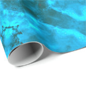 Frosty Ice Blue Snowflake Kaleidoscope Patroon Cadeaupapier (Rol Hoek)