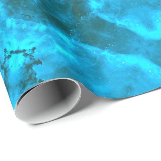 Frosty Ice Blue Snowflake Kaleidoscope Patroon Cadeaupapier (Rol Hoek)