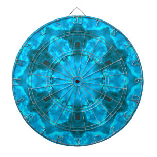 Frosty Ice Blue Snowflake Kaleidoscope Patroon Dartbord