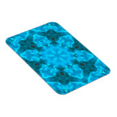 Frosty Ice Blue Snowflake Kaleidoscope Patroon Magneet (Rechterzijde)