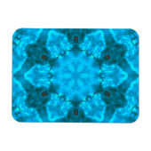 Frosty Ice Blue Snowflake Kaleidoscope Patroon Magneet (Horizontaal)