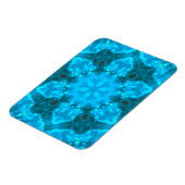 Frosty Ice Blue Snowflake Kaleidoscope Patroon Magneet (Linkerzijde)