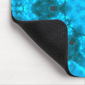 Frosty Ice Blue Snowflake Kaleidoscope Patroon Muismat (Hoek)