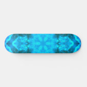 Frosty Ice Blue Snowflake Kaleidoscope Patroon Persoonlijk Skateboard (Horizontaal)
