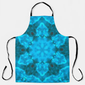 Frosty Ice Blue Snowflake Kaleidoscope Patroon Schort (Voorkant)