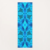 Frosty Ice Blue Snowflake Kaleidoscope Patroon Yogamat (Voorkant)