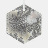 Frosty Ice Crystals Bevroren look Fractal Fine Art Glas Ornament (Voorkant)