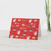 Frosty - Iedereen zijn favoriete sneeuwman patroon Feestdagen Kaart (Voorkant)