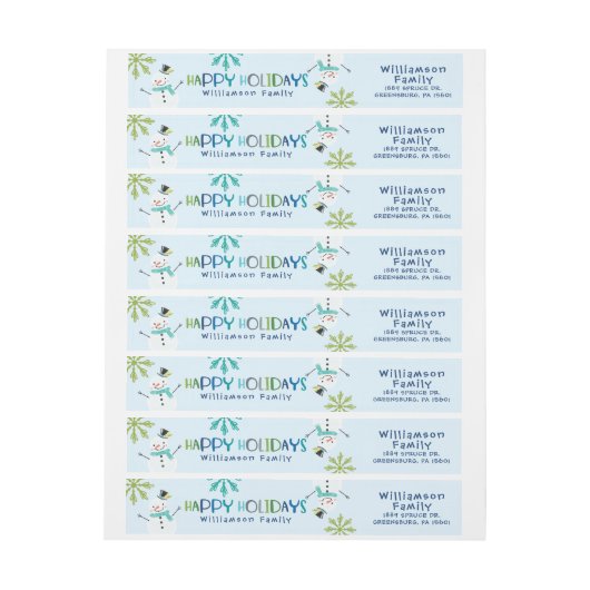 Frosty & Jolly Snowman | Fun Colorful Holiday (Vel)