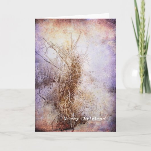 Frosty kerst feestdagen kaart (Voorkant)