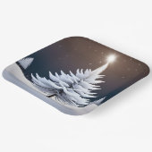 Frosty kerstboom met konijn papieren bordje (Gebogen)