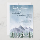 Frosty kusjes en winterwensen Forest Wedding Kaart (Voorkant)