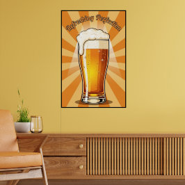 Frosty Lager met romige kop - Retro Beer Poster