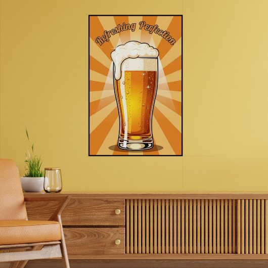 Frosty Lager met romige kop - Retro Beer Poster (Woonkamer 2)