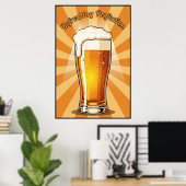 Frosty Lager met romige kop - Retro Beer Poster (Thuiskantoor)