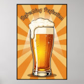 Frosty Lager met romige kop - Retro Beer Poster (Voorkant)