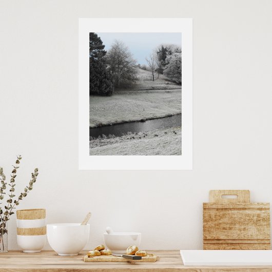 Frosty-landschap Poster (Keuken)