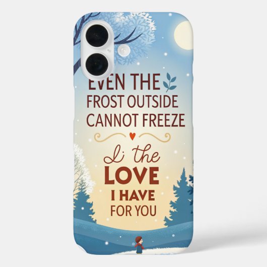 Frosty Love Familie Quote Print Case-Mate iPhone Case (Achterkant)