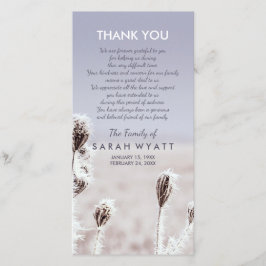 Frosty Meadow | Winter | Sympathie Hartelijk dank Bedankkaart