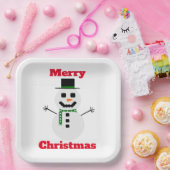Frosty Merry Christmas White Paper Bord (Feest)