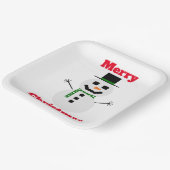 Frosty Merry Christmas White Paper Bord (Gebogen)