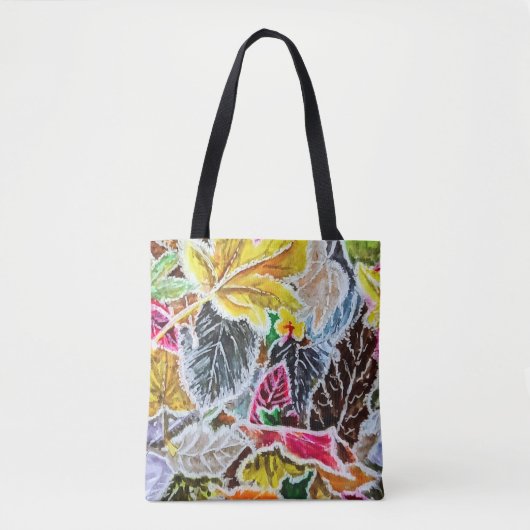 Frosty Morning Kleurrijke herfstbladeren - Art Tote Bag (Voorkant)