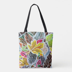 Frosty Morning Kleurrijke herfstbladeren - Art Tote Bag
