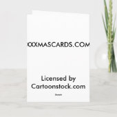 Frosty neemt een lek feestdagen kaart (Achterkant)