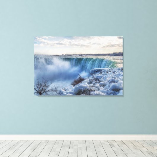 Frosty Niagara Herfsten Morning Photography Canvas (Insitu (Houten vloer))