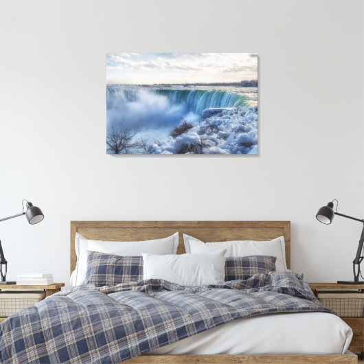 Frosty Niagara Herfsten Morning Photography Canvas (Insitu (Slaapkamer))