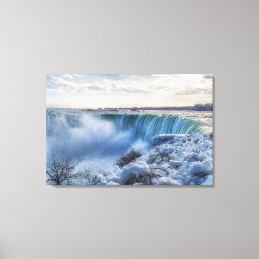 Frosty Niagara Herfsten Morning Photography Canvas Afdruk (Voorkant)